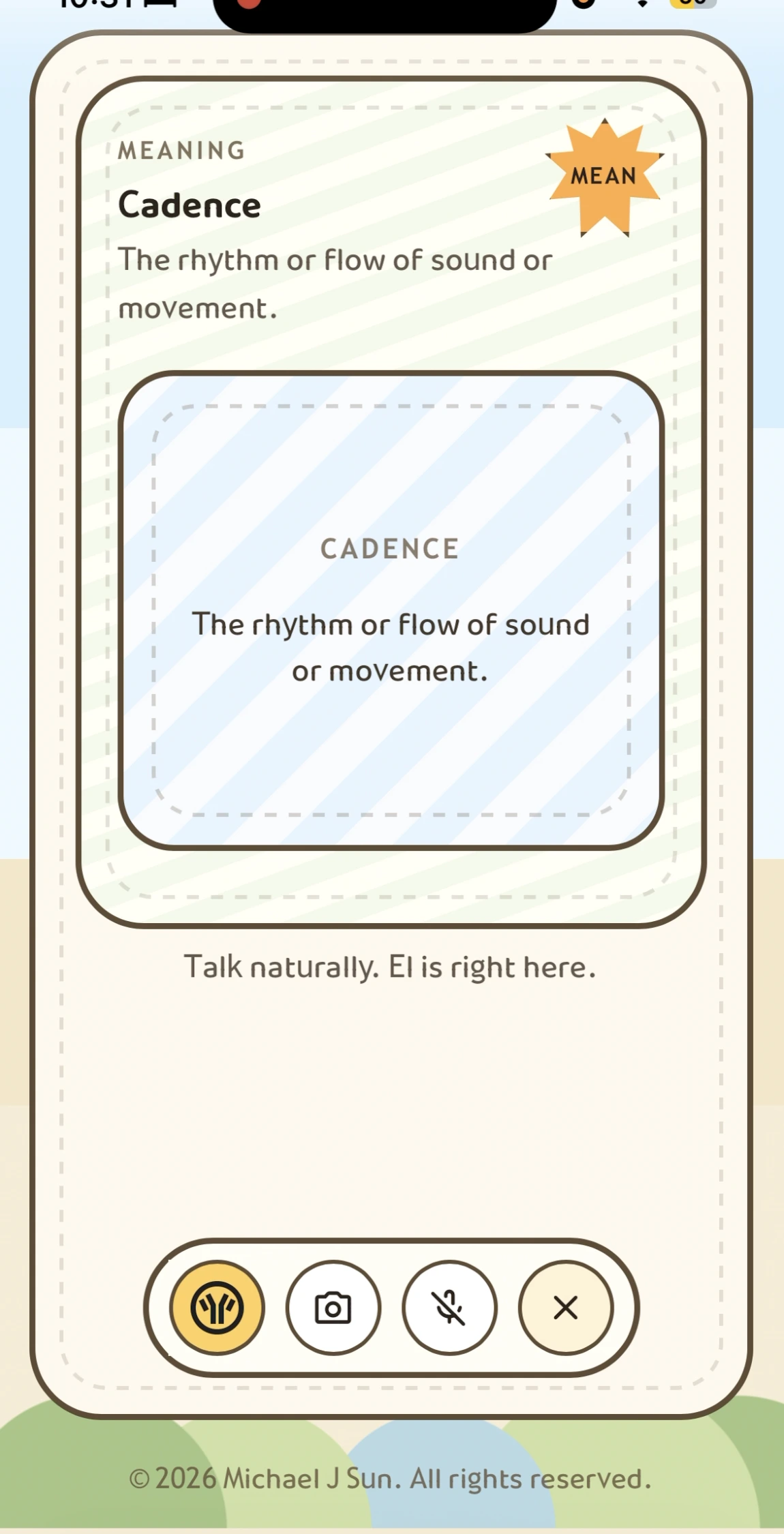 Curious Garden meaning support card