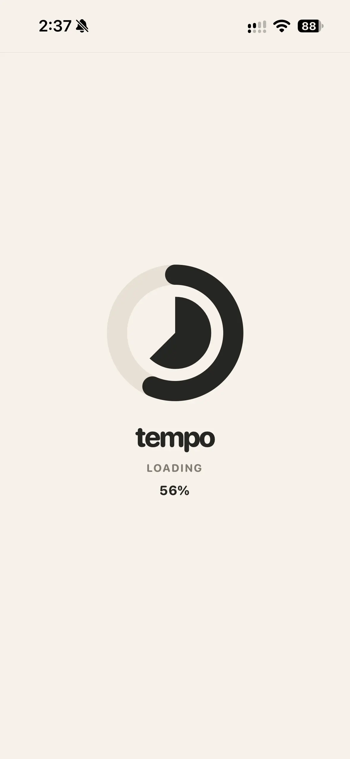 Tempo loading screen
